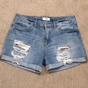 Forever 21 Distressed Jean Shorts